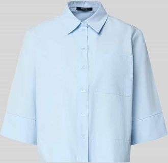 someday Boxy Fit Bluse mit Brusttasche Modell Zarba Bold in Hellblau, Gr&ouml;&szlig;e 36