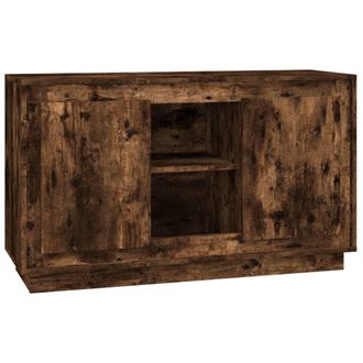 vidaXL Vidaxl - Aparador Madera Contrachapada Color Roble Ahumado 102x35x60 Cm