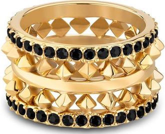 Police Womens PEJLF2010633 Ladies Ring - Gold Stainless Steel - One Size