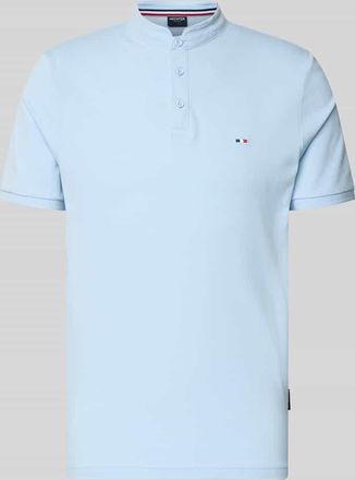 Daniel Hechter Slim Fit Poloshirt mit Stehkragen in Hellblau, Gr&ouml;&szlig;e XXXL