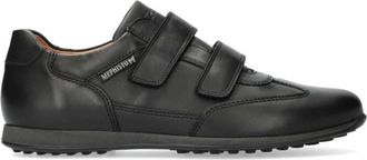 Mephisto Zwarte Leren Klittenbandschoenen voor Heren - Heren - Sneakers - Zwart - 47 1/2 EU - Leer - Schoenen