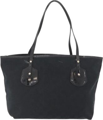 Gucci Pre-owned Tote Bags, female, Black, Size: ONE SIZE Pre-owned Vintage Canvas Tote Bag