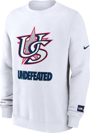 Nike USA Baseball 2026 World Baseball Classic Complex Undefeated Nike Mens Pullover Crew in White | NKPV10AW8A-TNG