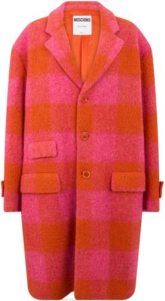 Moschino Lange Jas - Heren - Mantel - Rood - L - Wol - Jassen