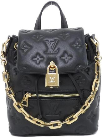 Louis Vuitton Black Leather Backpack (Pre-Owned)