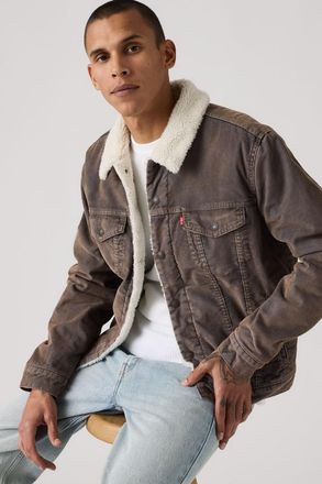 Levi's Type III Sherpa Trucker Jacket - Men - 2XL - Brown / Maitake Brown Surf The Web