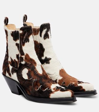 Gabriela Hearst Cassidy calf hair cowboy boots