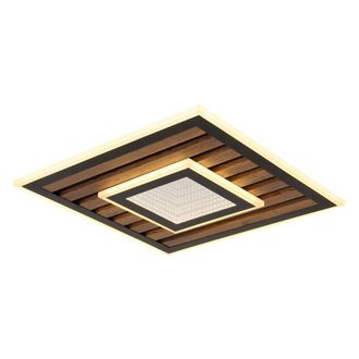 Netlighting Woody 40cm Semi Flush Ceiling Light Matt Black LED 3000K