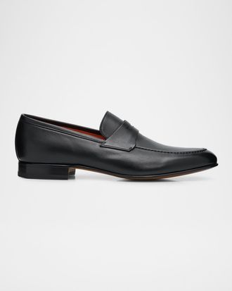 Santoni Men & apos;s Darius Leather Penny Loafers