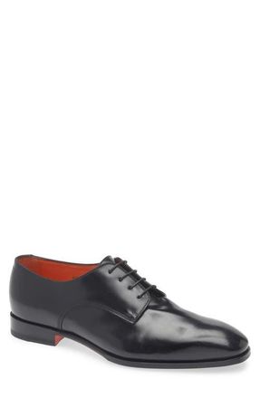 Santoni Archer Derby in Black Patina at Nordstrom, Size 10.5