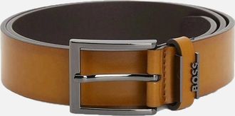 HUGO BOSS Mens Boss Black COLE_ANT BELT MEDIUM BROWN - Size: UK 32