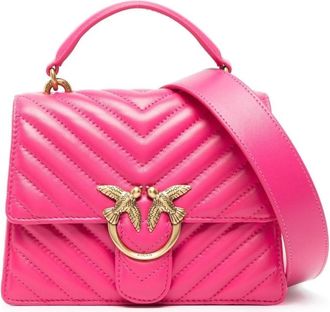 Pinko Mini Love Bag Top - Dames - Handtassen - Roze - ONE Size - Leer - Tassen