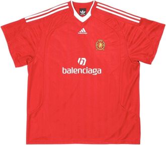 Balenciaga x adidas Soccer T-Shirt Oversized Red 723663TNV136400