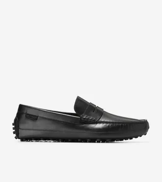 Cole Haan Mens Davies Grand Penny Driving Shoes - Black Size 10.5
