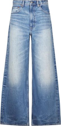 Polo Ralph Lauren Geweven Wijde Broek - Dames - Loose Fit Jeans - Blauw - W27 - Katoen - Jeans