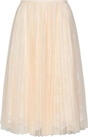 Silvian Heach Geplooide Midi Rok - Dames - Midirokken - Roze - L - Rokken