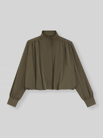 Boss Orange by Hugo Boss BOSS Orange Relaxed Fit Blouson aus Viskose-Mix mit Ballonsaum in Oliv, Gr&ouml;&szlig;e 34