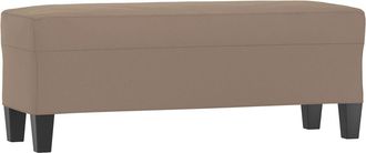 vidaXL Banco De Tela De Microfibra Gris Taupe 100x35x41 Cm Vidaxl