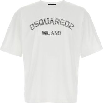 Dsquared2 Dsquared&sup2; Witte Katoenen T-Shirt