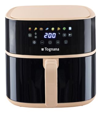 Tognana Tognana Porcellane D2dfa05irch Freidora Individual 8 L Independiente 2000 W Freidora De Aire Caliente Negra, Champ&aacute;n