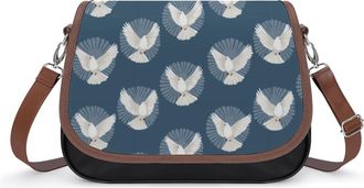 Generic Dove Pattern Womens Crossbody Bag Fashion Shoulder Handbags Message Tote Bag with Adjustable Strap