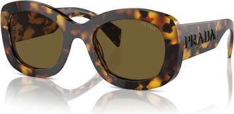 Prada Brown Oval Ladies Sunglasses PR A13S VAU01T 54