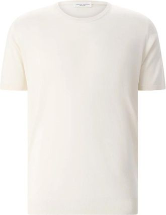 Roberto Collina Rondgebreide kleding - Heren - Ronde hals truien - Beige - 3XL - Truien & Vesten