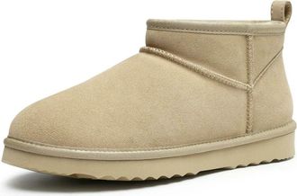 Generic NYSBH Winter Fur Snow Boots Women Classic Thick Sole Outdoor Fuzzy Suede Mini Boots Women Wool Boots Fluffy Boots