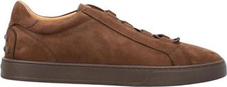 Tod's Gommino-detail Lace-up Trainers - male - Tods - Sneakers - Brown - 7 1/2 UK - Shoes