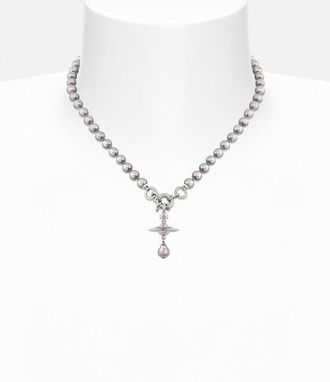 Vivienne Westwood Aleksa Necklace Platinum-light-purple-pearl-vitrail-light-crystal Platinum-light-purple-pearl-vitrail-light-crystal Women
