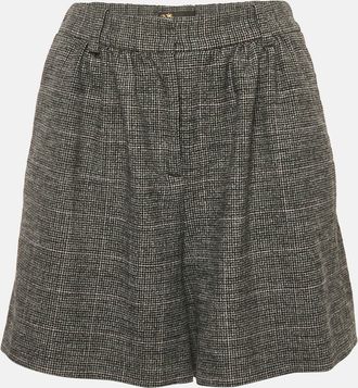Maje Black Houndstooth Skorts