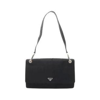 Prada Pre-owned Shoulder Bags, female, Black, Size: ONE SIZE Pre-owned Nylon Shoulder Bag B6541