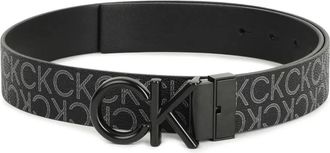 Calvin Klein Logo Riem 3-5 cm - Heren - Riemen - Zwart - 100 CM - Leer - Accessoires