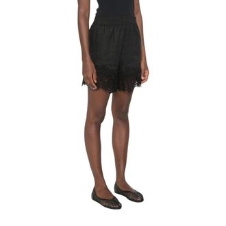 Ermanno Scervino Lace-Trim Shorts - female - Ermanno Scervino - Short Shorts - Black - XS - Shorts