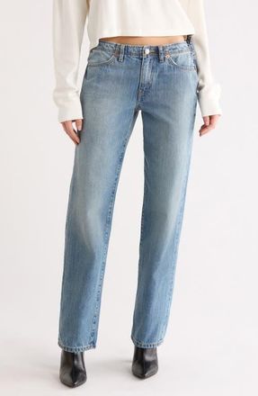 Re/Done The Sanasa Straight Leg Jeans in Authentic Indigo at Nordstrom, Size 23