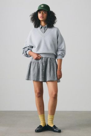 Levi's Vintage V Neck Sweatshirt - Mujer - XS - Grey / Medium Grey Heather B12b