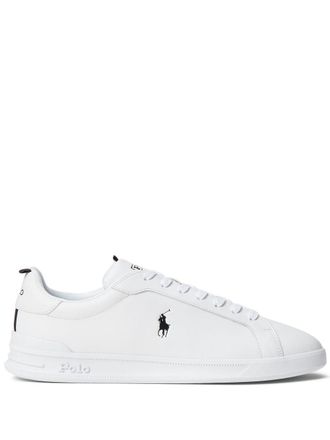 Polo Ralph Lauren Sneakers in pelle con logo - Bianco