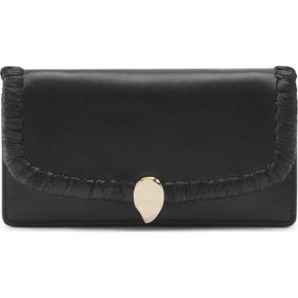 Helen Kaminski Blisse Raffia Trim Wallet in Black/Charcoal at Nordstrom Rack