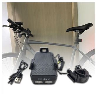 Trade Shop Trade Shop - Luz Frontal De La Antorcha Para La Bicicleta De Bicicleta Con Ipx6 T-9293 Bell Incorporado