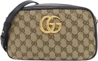 Gucci Pre-owned Vintage Schoudertas - Dames - Vintage Schoudertas - Beige - ONE Size - Leer - Vintage