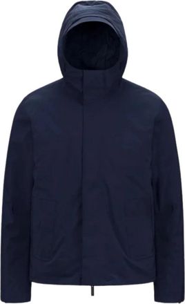 K-Way Blauw Bonded Gewatteerd Jack - Heren - Zomerjassen - Blauw - XL - Polyester - Jassen