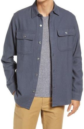 Nn.07 Alf 5146 Flannel Button-Down Shirt in Concrete at Nordstrom Rack, Size Medium
