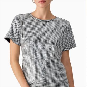 Sanctuary Perfect Sequin Tee In Black And White