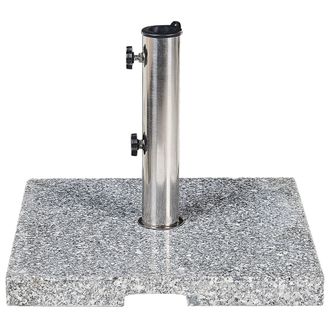 Beliani Beliani - Base Para Sombrilla De Granito Gris Plateado 45 X 45 Cm Acero Inoxidable Ceggia