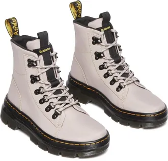 Dr. Martens Combs 31196348 Boots Womens Vintage Taupe Round Toe Combat HTAT48