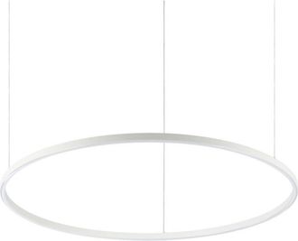 Ideal Lux Ideal Lux Oracle L&aacute;mpara De Techo Colgante Led Integrada, Delgada, Redonda, Regulable, Dali, 90 Cm, Blanca, 3000 K