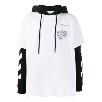 Off-white Mens Off-White Arm Printing Loose Fit White OMAB033R201850120188