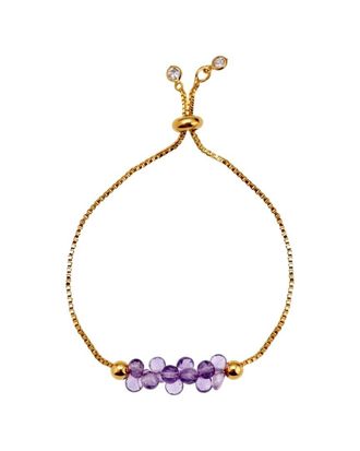 Liv Oliver 18K Plated 2.50 Ct. Tw. Amethyst Bracelet