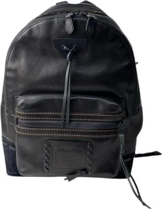 Coach Pre-owned Backpacks, male, Black, Size: ONE SIZE Pre-owned Leather Backpack