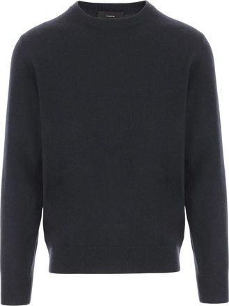 Vince Cashmere Crew Neck Sweater - Heren - Cashmere truien - Blauw - L - Kasjmier - Truien & Vesten